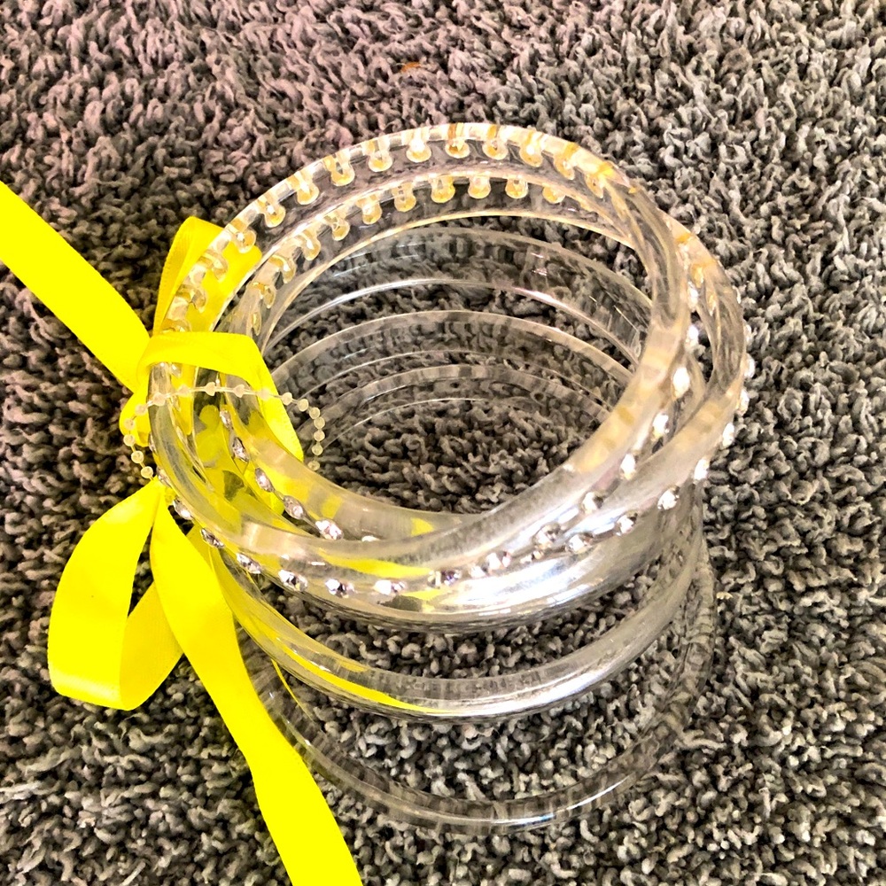 Clear bangles with & without crystals New